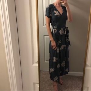 Roxy - Floral Print Wrap Maxi Dress